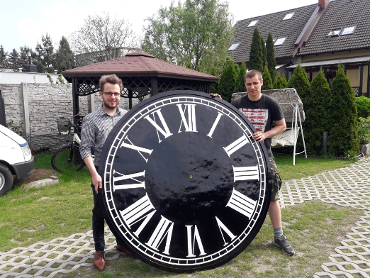 Gruntowna renowacja tarczy zegarowej - Lubiechowa